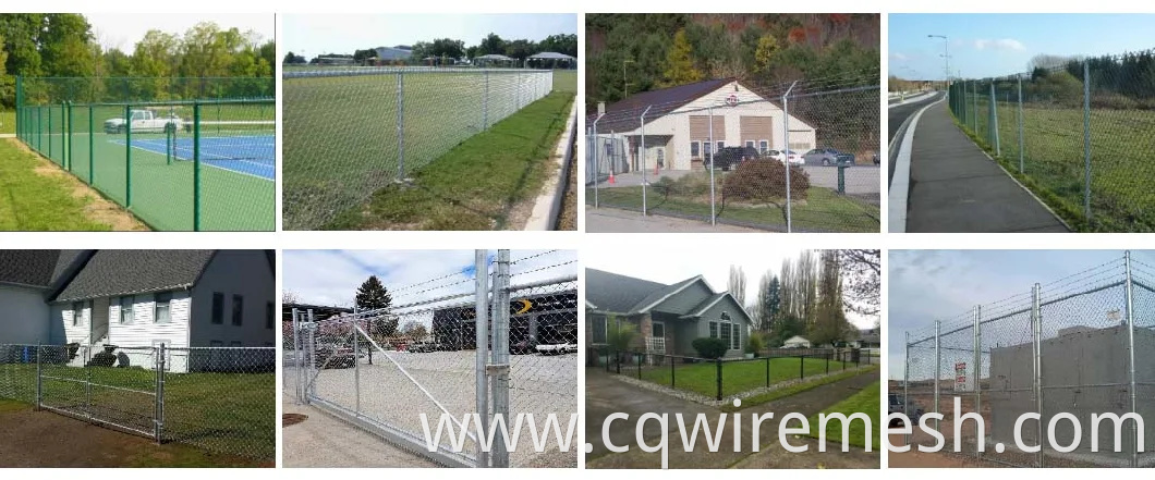 8 Foot Used Airport Galvanized Cyclone Wire Mesh Fencing 1.5 Inch Chain Link Fence Rolls Galvanized Gabion Wall